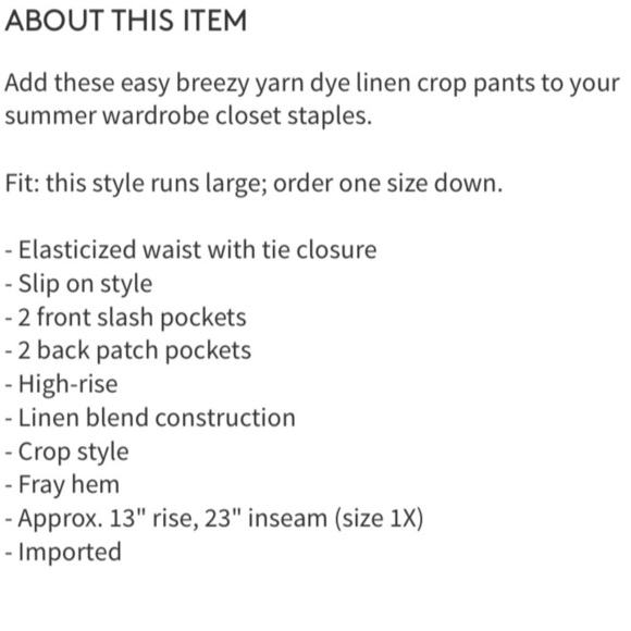 NWT Caslon – Striped Linen Blend Pants (Plus) - Picture 4 of 7